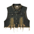 National Fashion Personality Denim Vest Man