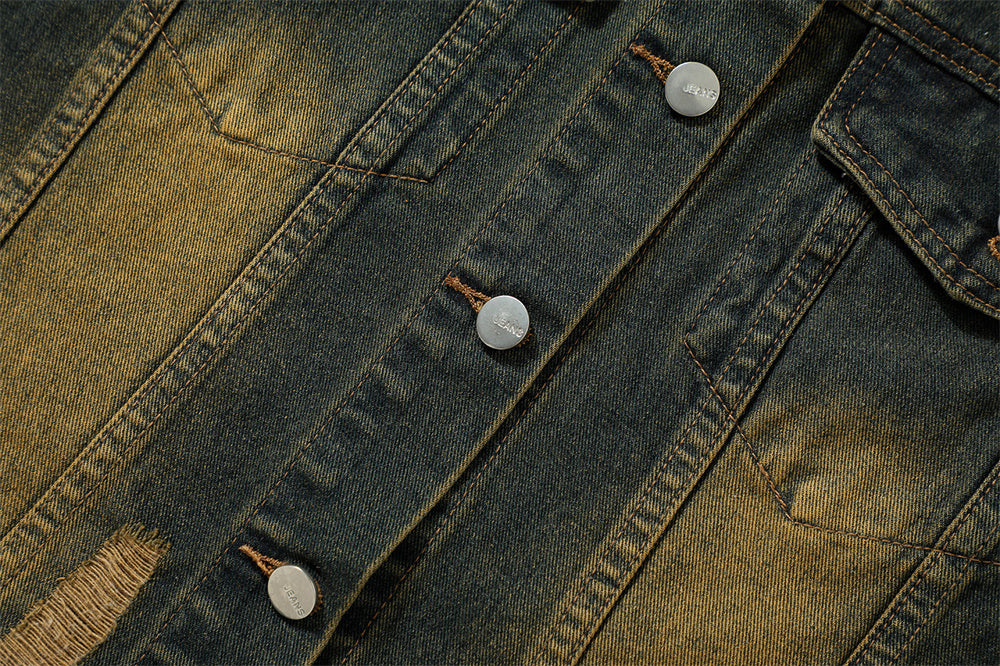 National Fashion Personality Denim Vest Man