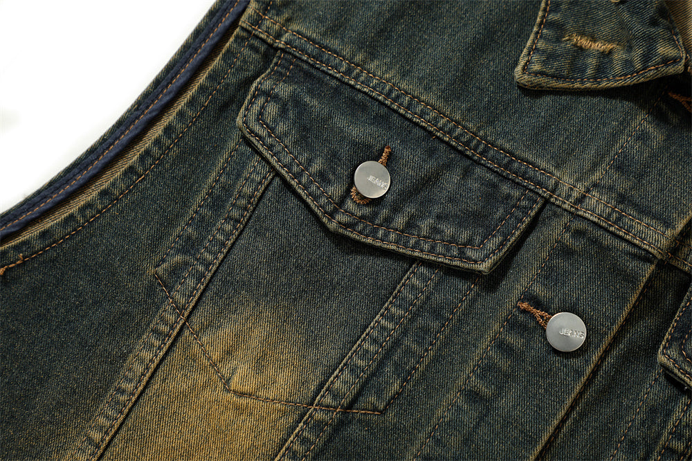National Fashion Personality Denim Vest Man
