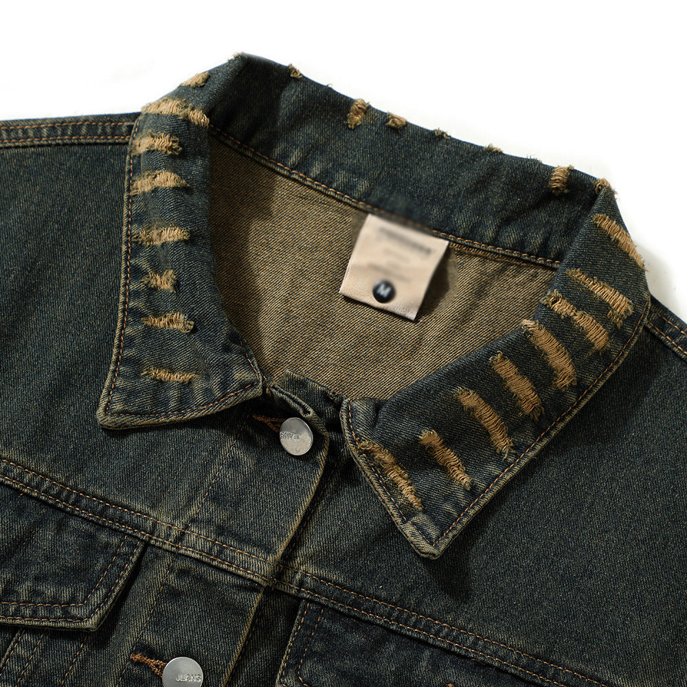National Fashion Personality Denim Vest Man