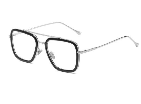 Flat Mirror Retro Men's And Women's Iron Man With The Same Frame Glasses