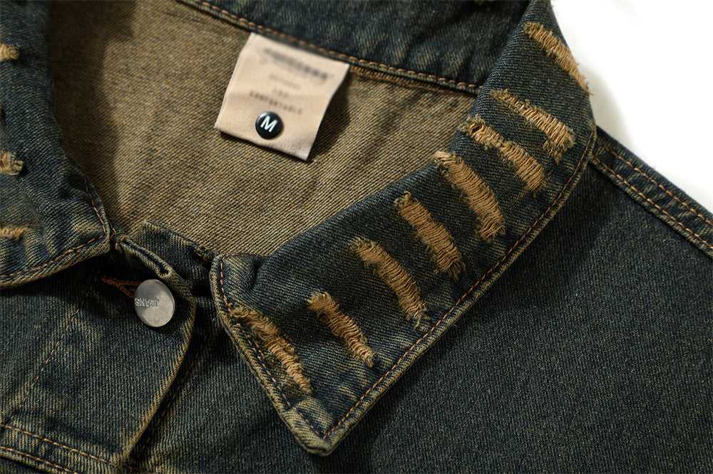 National Fashion Personality Denim Vest Man