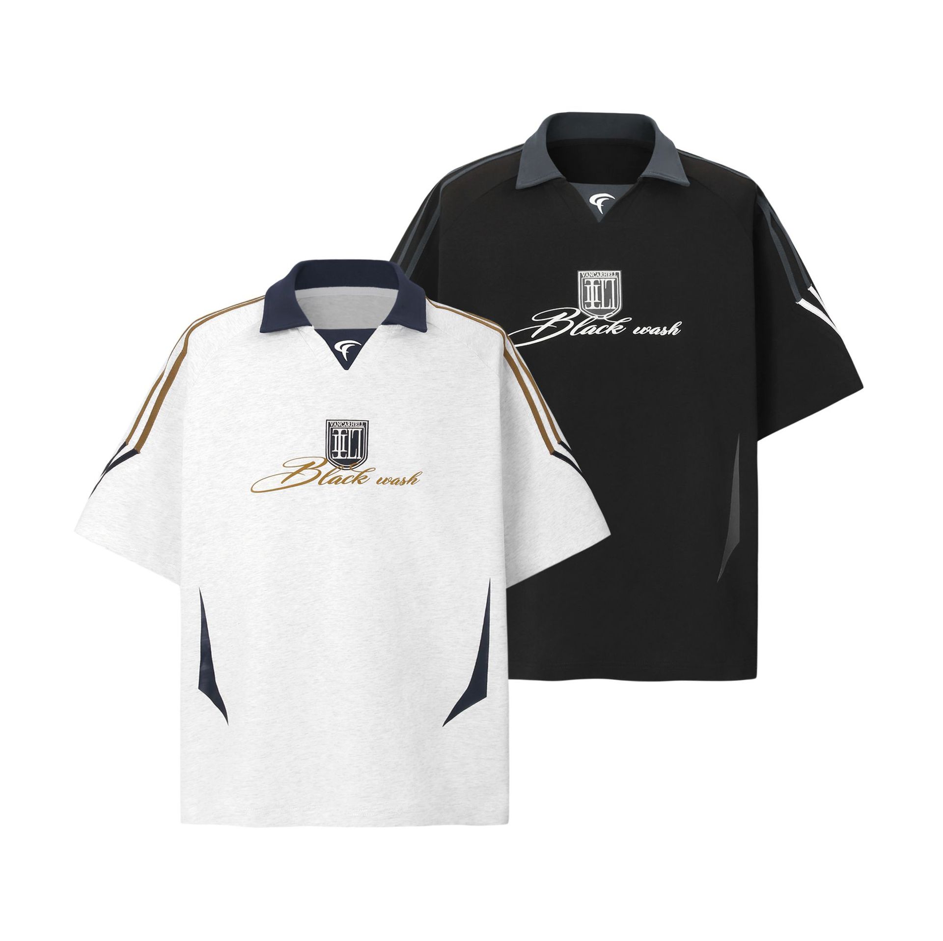 Lapel Sweatshirt Locomotive Style V-neck Patchwork Short-sleeved T-shirt For Men And Women