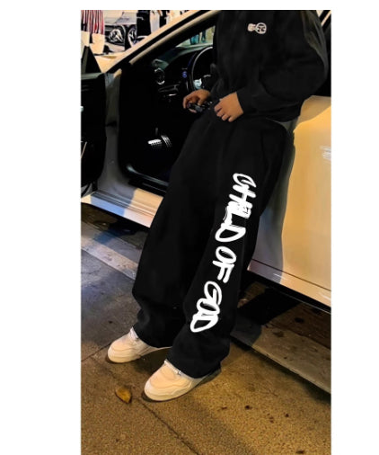 Mens Loose-fit Streetwear Casual Sportswear