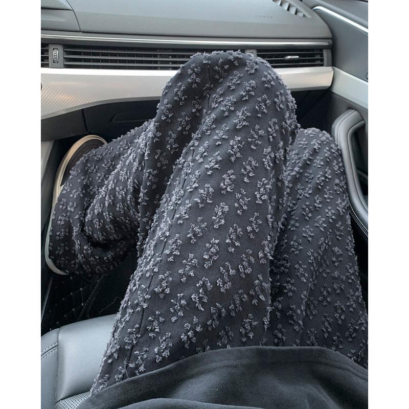 Cool And Stylish Streetwear Jacquard Full-print Jeans